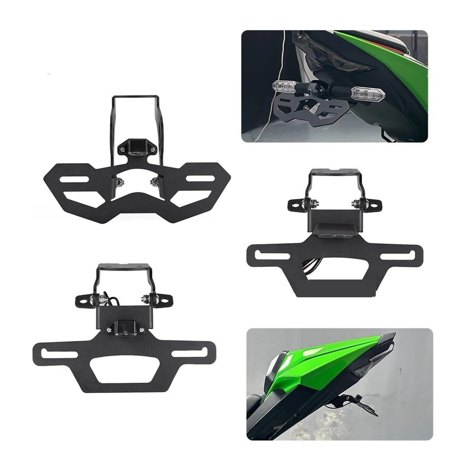 Pasuje Do Kawasaki NINJA ZX6R ZX636 2025 Zestaw Eliminujący Błotnik Tail Tidy Ramka tablicy rejestracyjnej Uchwyt