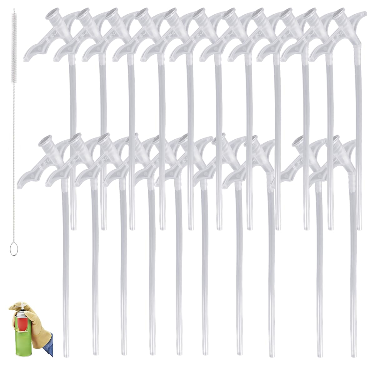 Spray Foam Replacement Tube Nozzle Tips with Brush Straws Screws on Cans