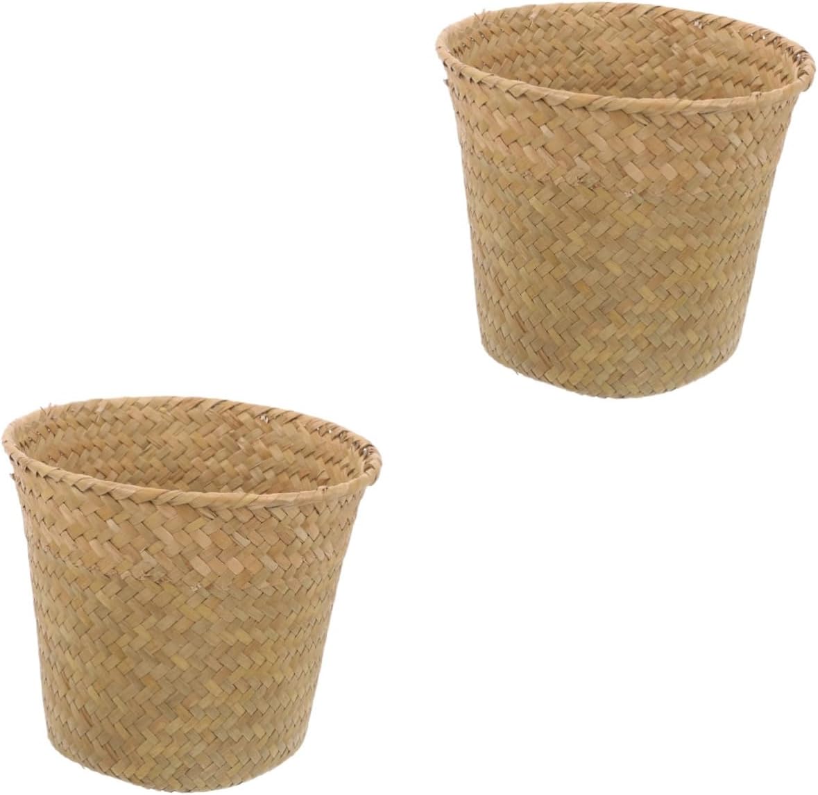 Zerodeko Woven Bucket Storage Boxes Storage Box Handmade Garbage Can
