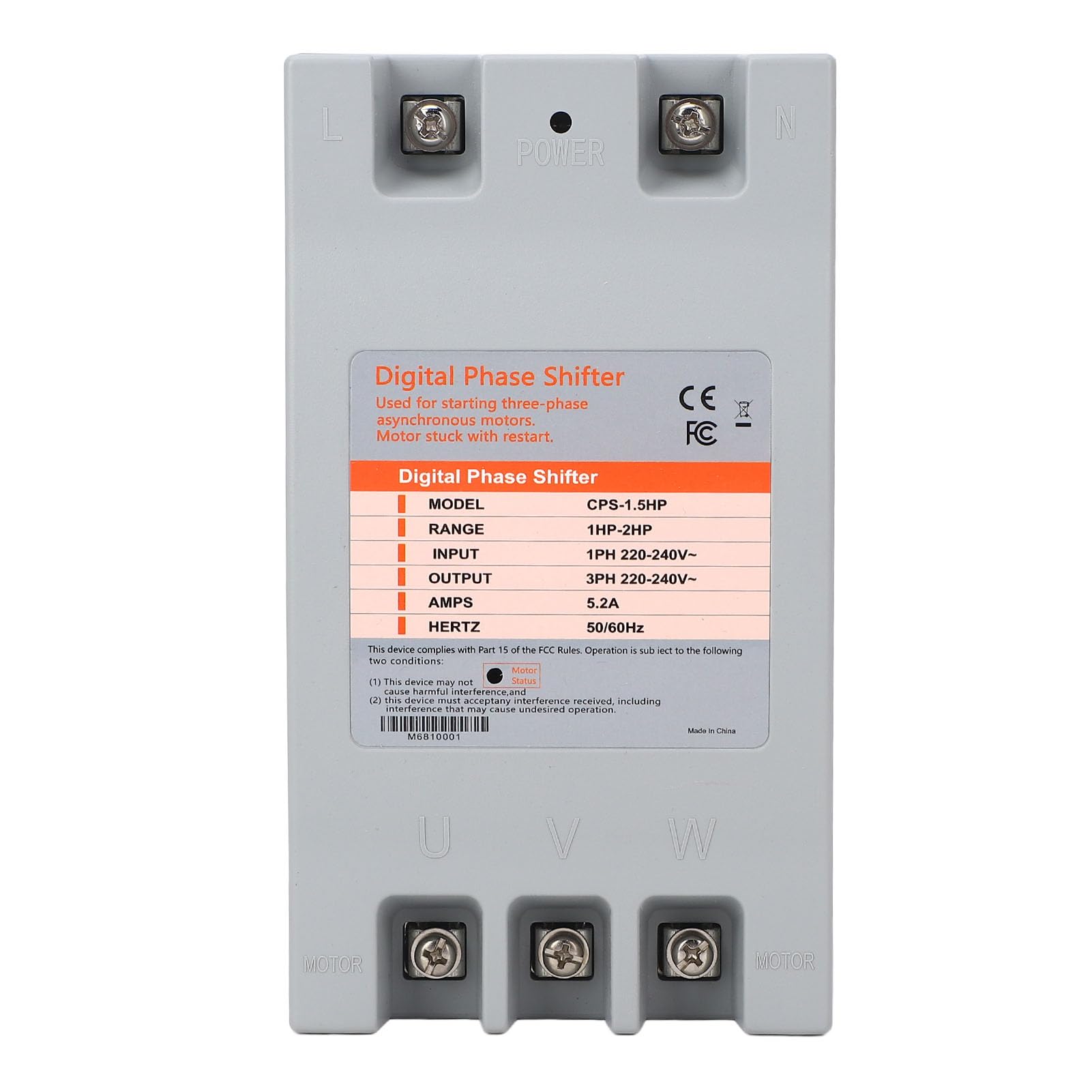 Convertidor Desfasador Digital Industrial Preciso para Maquinaria, Diseño Compacto, Monofásico a Trifásico, Adecuado para Entornos Residenciales y Comerciales Pequeños