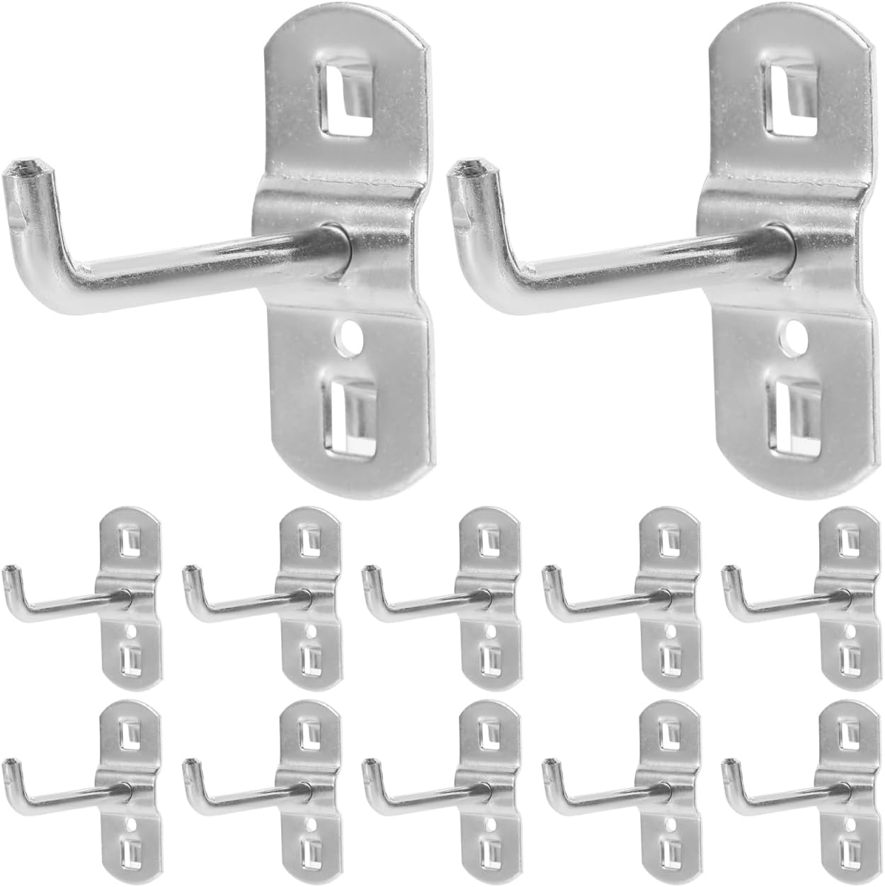 12 Pack Square Tube Shelf Hook Metal Pegboard Hook for Supermarket Display Rack Exhibition Display for Hanging Clothes Accessories Ornaments Toys