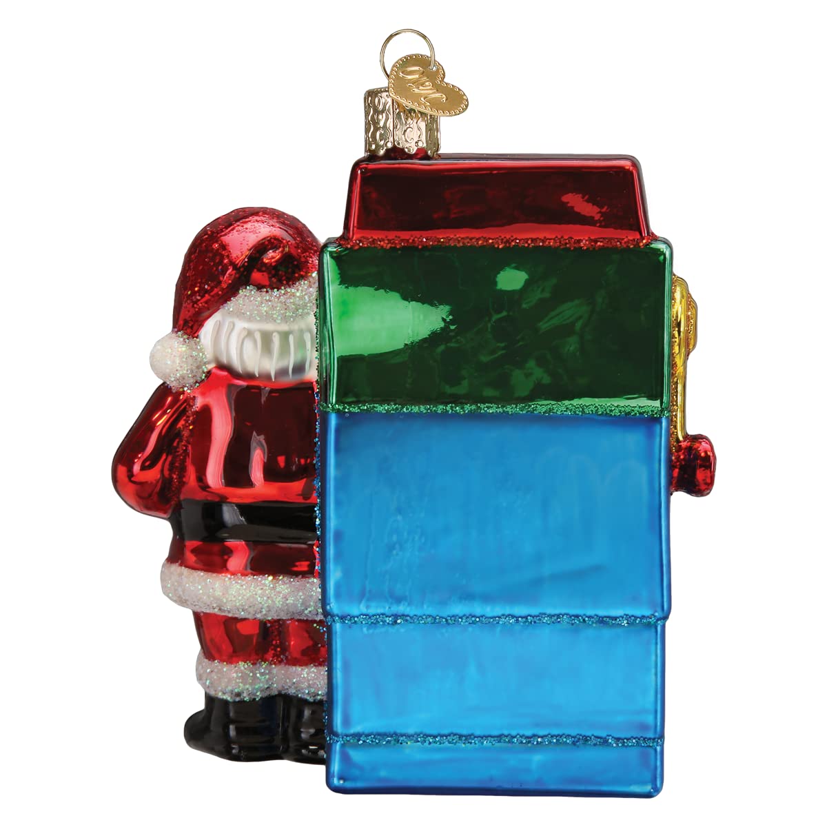 Amazon.co.jp: Old World Christmas サンタのAIリスト ボット 吹き
