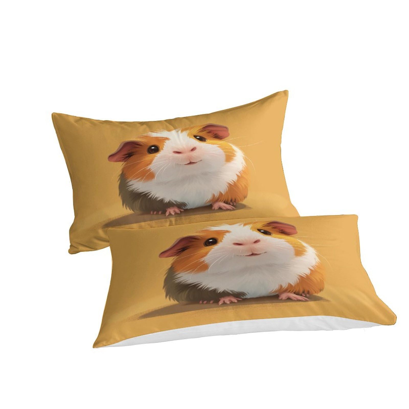 Impreso En 3D Guinea Pig Juego De Ropa De Cama con Cierre De Cremallera Funda De Almohada Funda De Edredón Microfibra Double（200x200cm）
