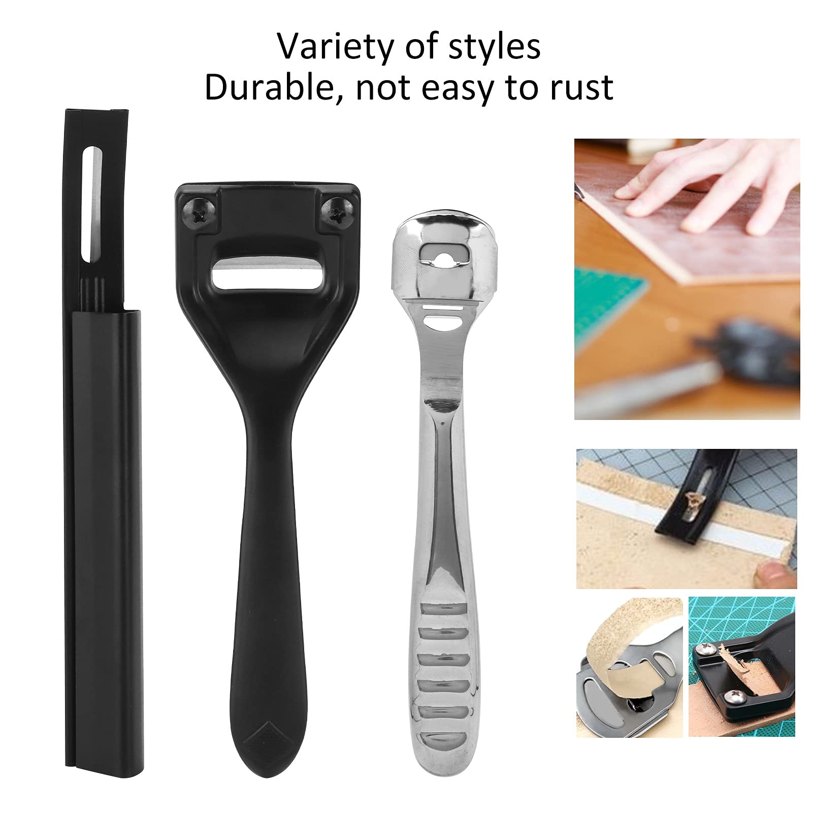 Tnfeeon Cuchillo para Rebajar, Herramienta de Corte de Cuero de Diseño Ergonómico para Manualidades y Uso Profesional