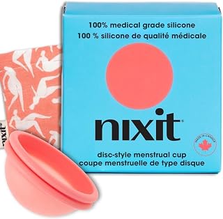 Nixit Menstrual Disc: Ultra-Soft Medical-Grade Silicone, Reusable, 12-Hour Leak-Proof Protection Holds 6 Tampons Worth