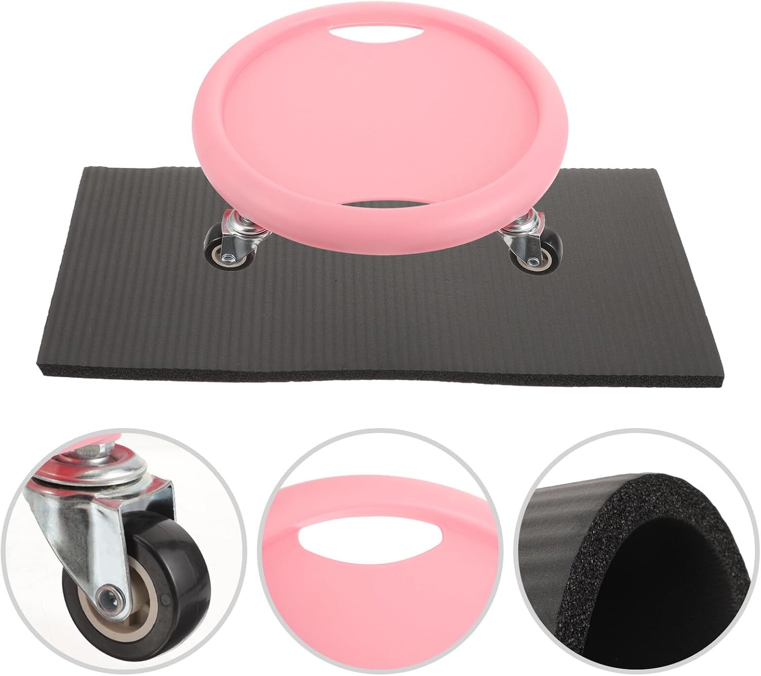 NOLITOY Silent Multifunctional Abdominal Exercise Sliding Disc with Non-Slip Surface and Material Fitness Sliders for Core Training Suitable for All Levels Includes Knee Pad Random Color