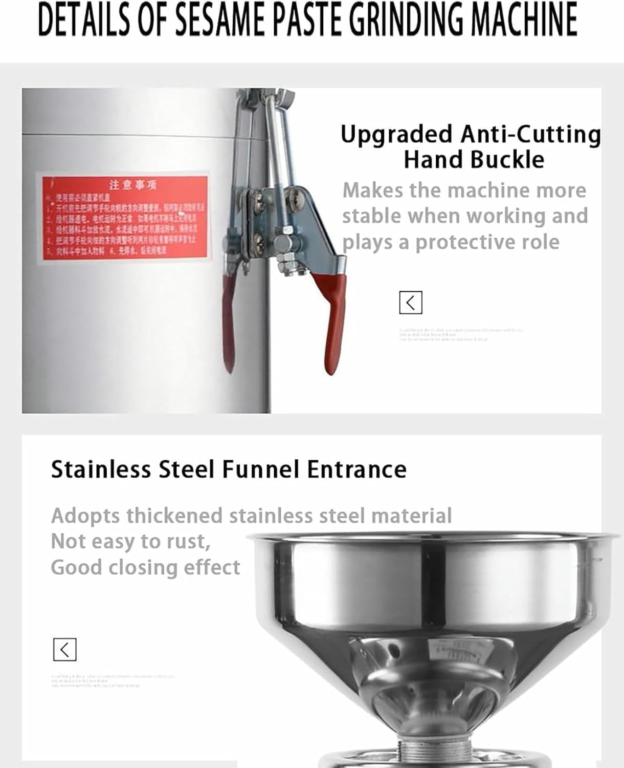 Professional Peanut Sesame Grinding Machine Output 15kg/h Sesame Paste Commercial Grain Mill for Sesame Seeds Walnuts