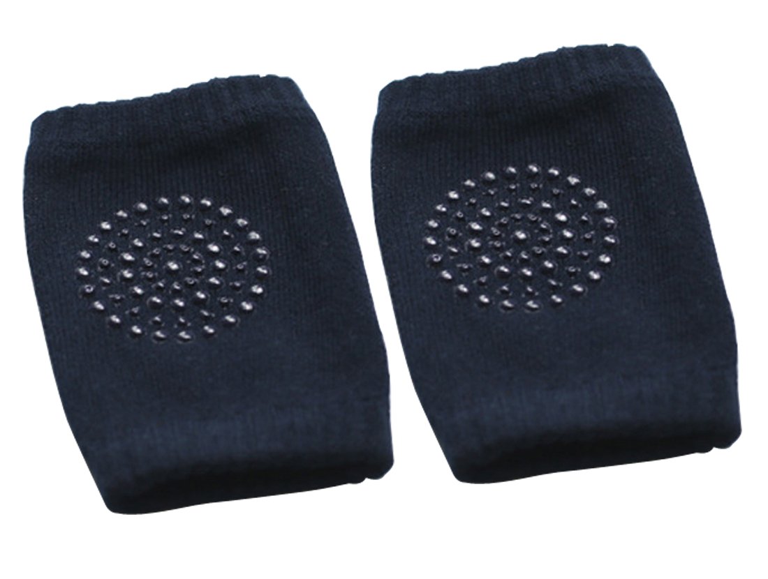 Glield 1 Pair Infant Crawl Safety Protector, Knee Pads for Crawling Baby ETHX01 (Black)