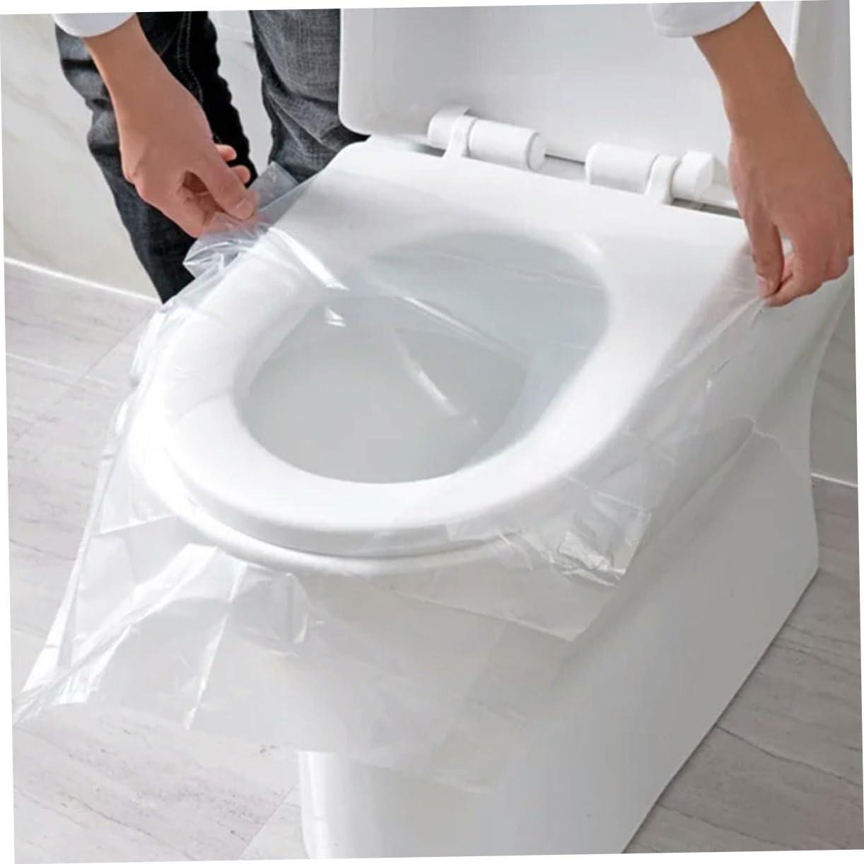 Cabilock 10 Pack Toilet Seat Covers Waterproof Pad Seat Mat for Ktv Hotel Home Use 60 Pcs