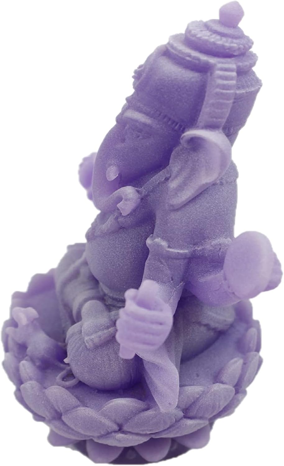 Feng Shui 5'' Ganesha Buddha Hindu Elephant Purple Glow in The Dark Home Decoration Gift (Idea for Office Desk, Computer, Book/TV Shelf, and Cashier Registration Area Display)