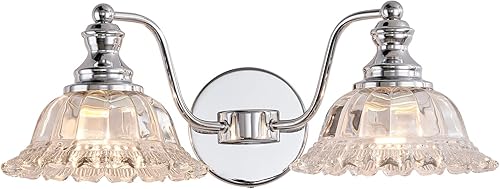 Miniatura 46 de Luminarias de Baño Estilo Granja Negras, Luces de Tocador para Baño, Luminarias de Tocador de 2 Luces Negro -,Latón,Vidrio de latón,Blanco,Vaso de