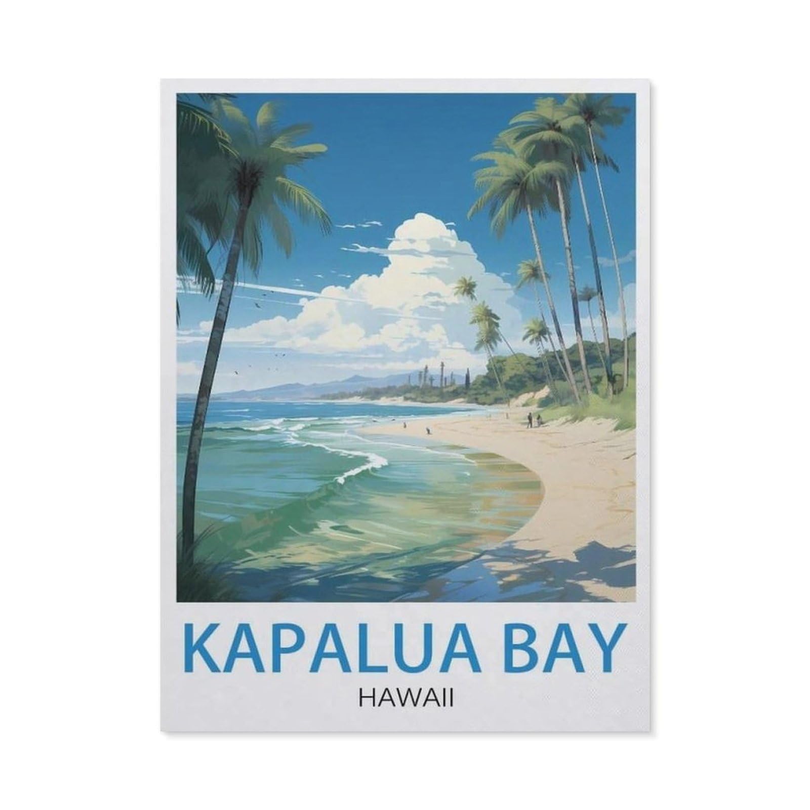 Vintage Metal Tin Sign，Kapalua Bay Hawaii(30x40cm）