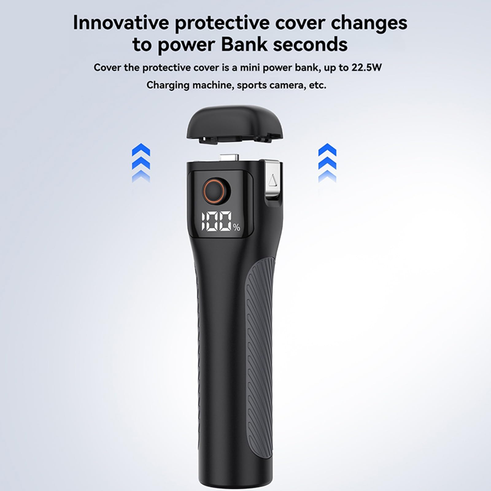 Mango de batería de 5000 mAh compatible con DJI Osmo Pocket 4P/4/3, agarre de batería portátil con agujero roscado de 1/4 pulgadas