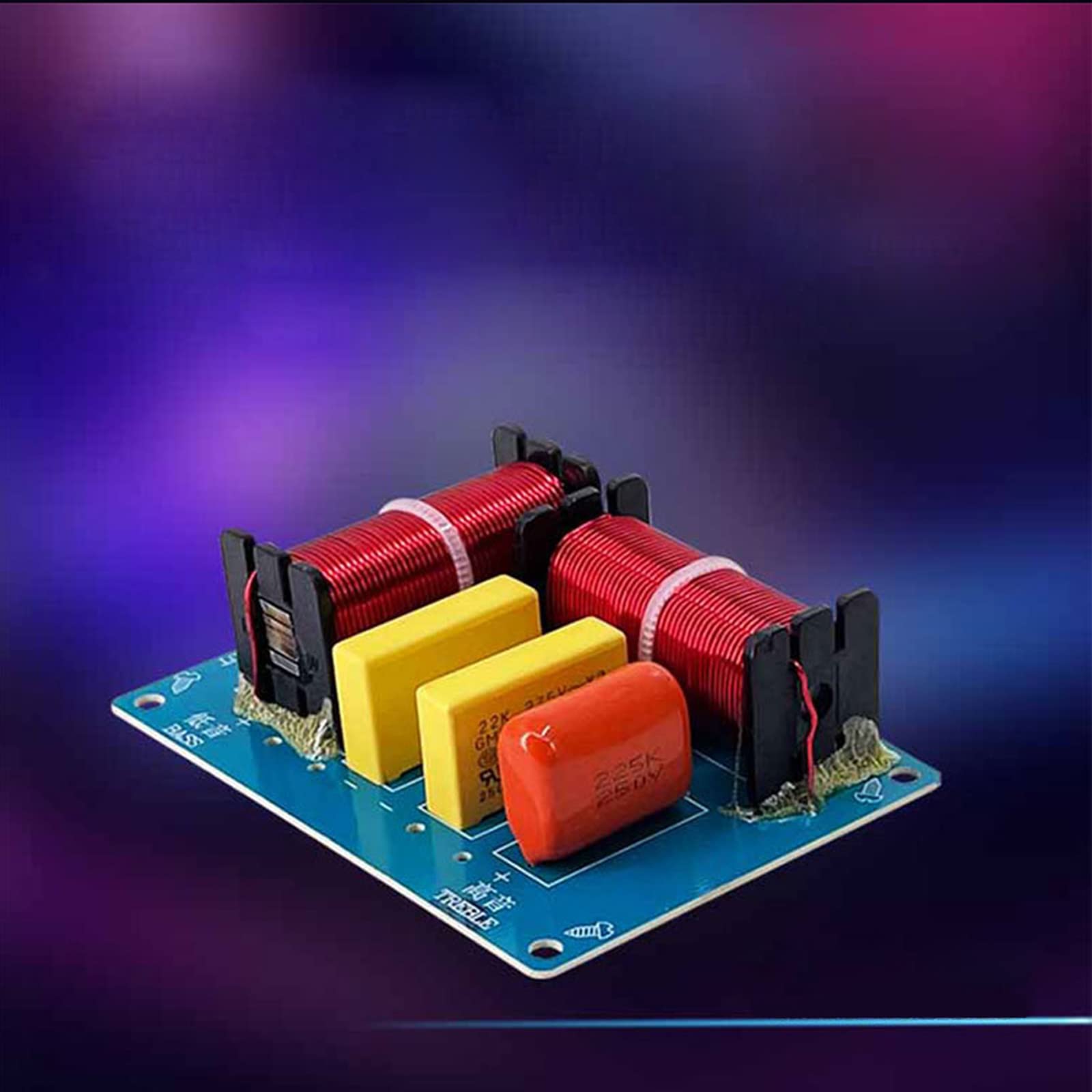 WEAH-228 diviseur de fréquence de Haut-Parleur Audio 2 Voies 180W Carte de Module de Filtre croisé Audio HiFi pour Haut-Parleur Bricolage Basses aiguës