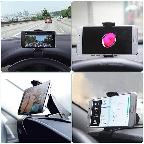 Miniatura 7 de Soporte universal para teléfono inteligente con diseño HUD de 6.5 pulgadas, clip universal para automóvil, HUD, GPS, tablero de instrumentos,