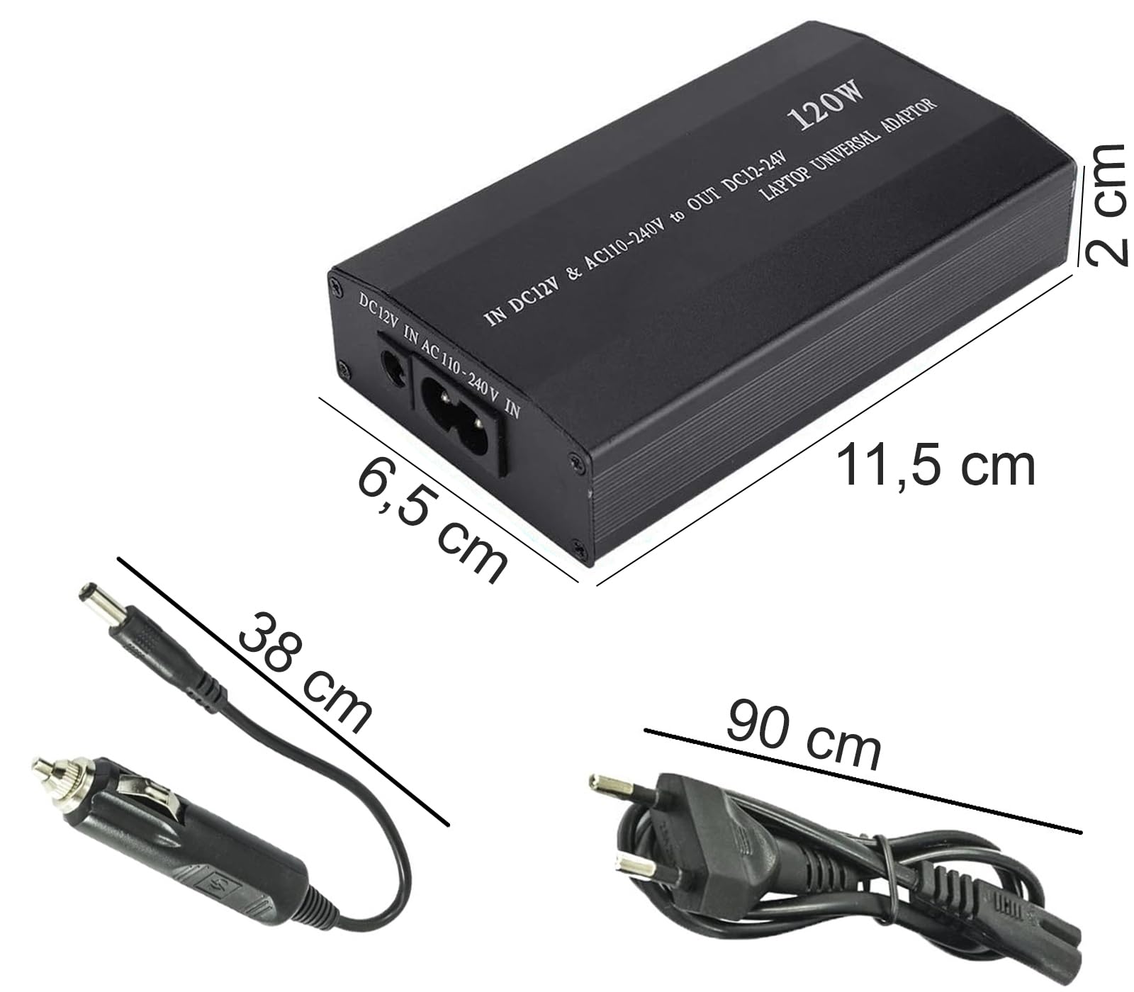 Caricatore Universale Adattatore Di Alimentazione DC AC Da 120 W Universale Caricatore Auto Da 110 V/220V A 12V 24V Laptop, Notebook, Disposivi USB Da 9,39 U20ac | DHgate Alimentatore Regolabile - Foto 3