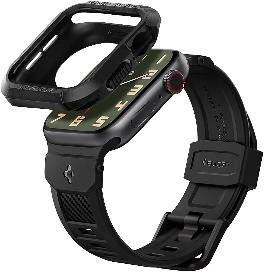 Spigen Rugged Armor Case and Rugged Band Designed for Apple Watch 41/40mm Series 11/9/8/SE3/SE2/7/6/SE/5/4