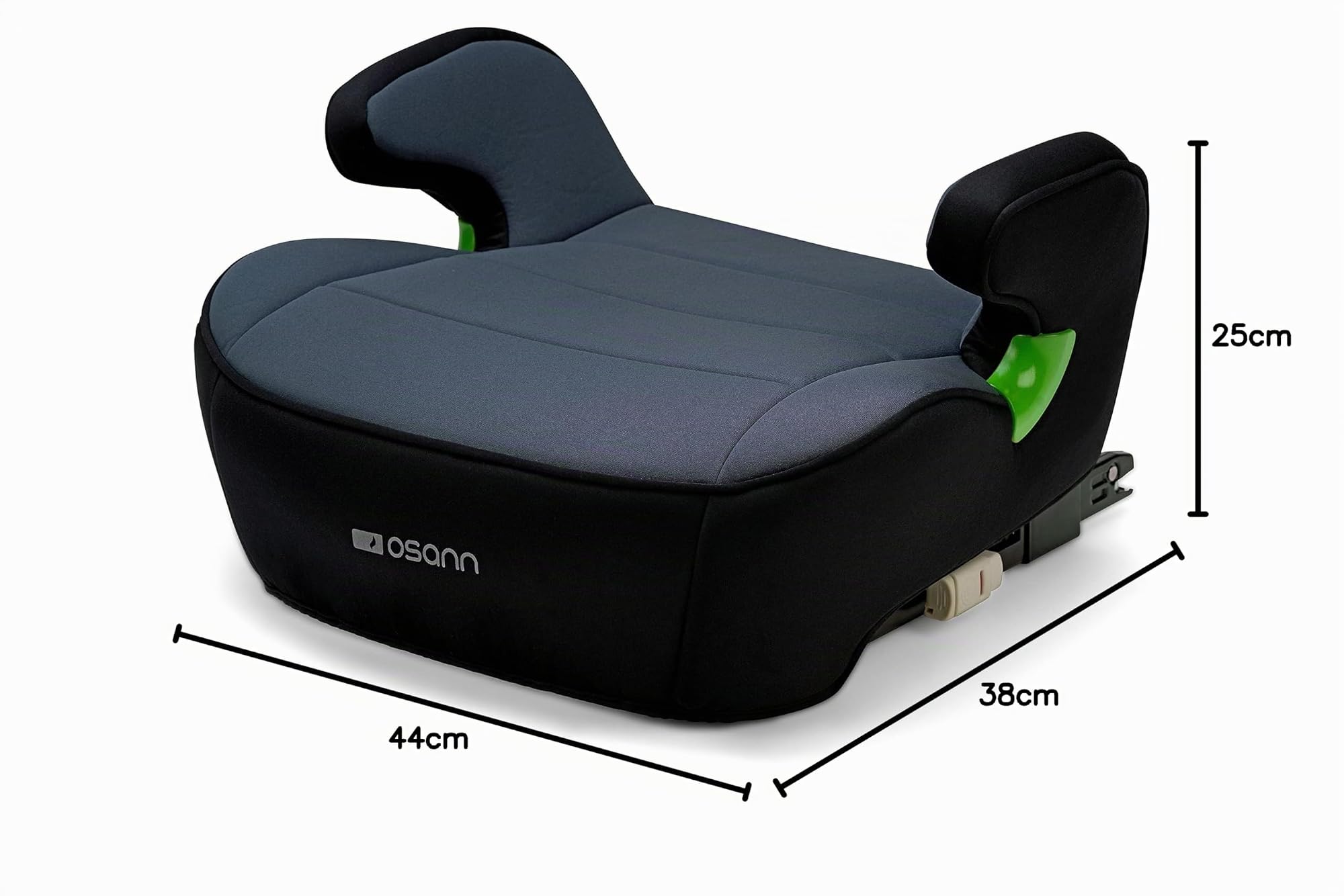 OSANN - Siège auto réhausseur enfant Junior Isofix I-Size - 126-150 cm - noir - Avec ou sans Isofix, Ceinture 3 points