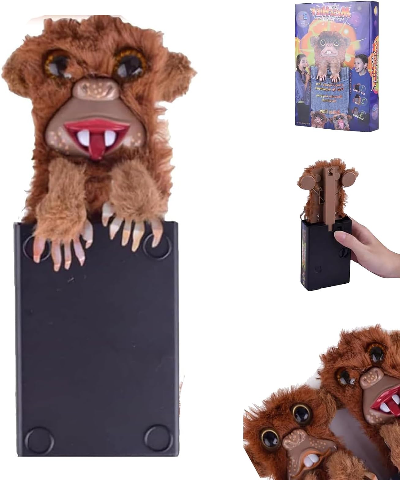 2024 Surprise Prank Monkey Toy, Prank Monkey Toy, Sneekums Pet Pranksters, Pop Up Monkey Prank Toys, Monkey Prank Toy, Surprise Pop Up Monkey Toy, Mischievous Monkey Toy (Tongue)