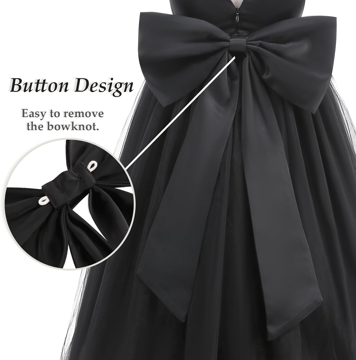 Flower Girl Dress Girls Dresses Wedding Satin V-Back Pearls for Pageant Prom Ball Gowns Party - Image 5