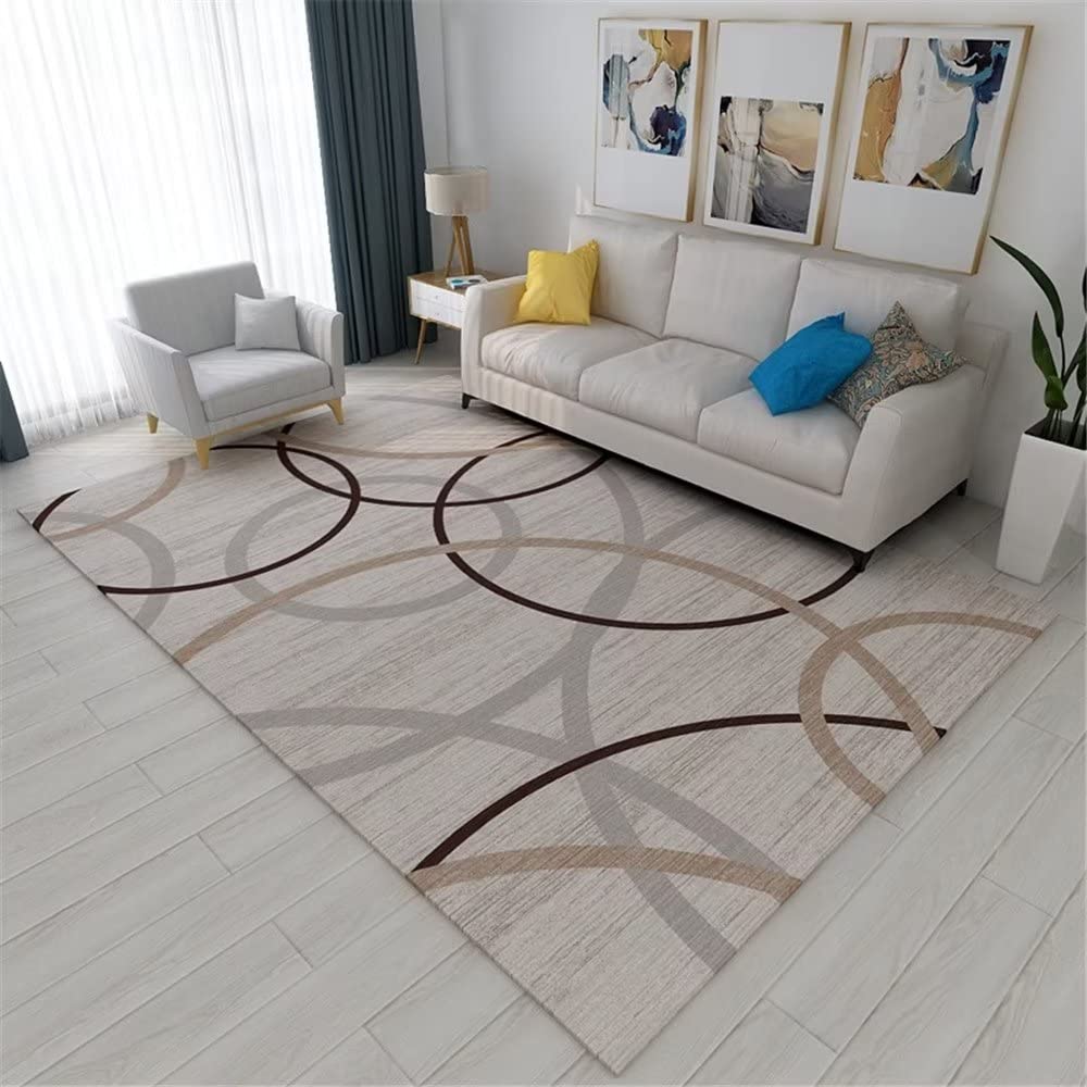 Carpette chambre grise motif anneau 40x60 pour tapis cuisine et salon moderne
