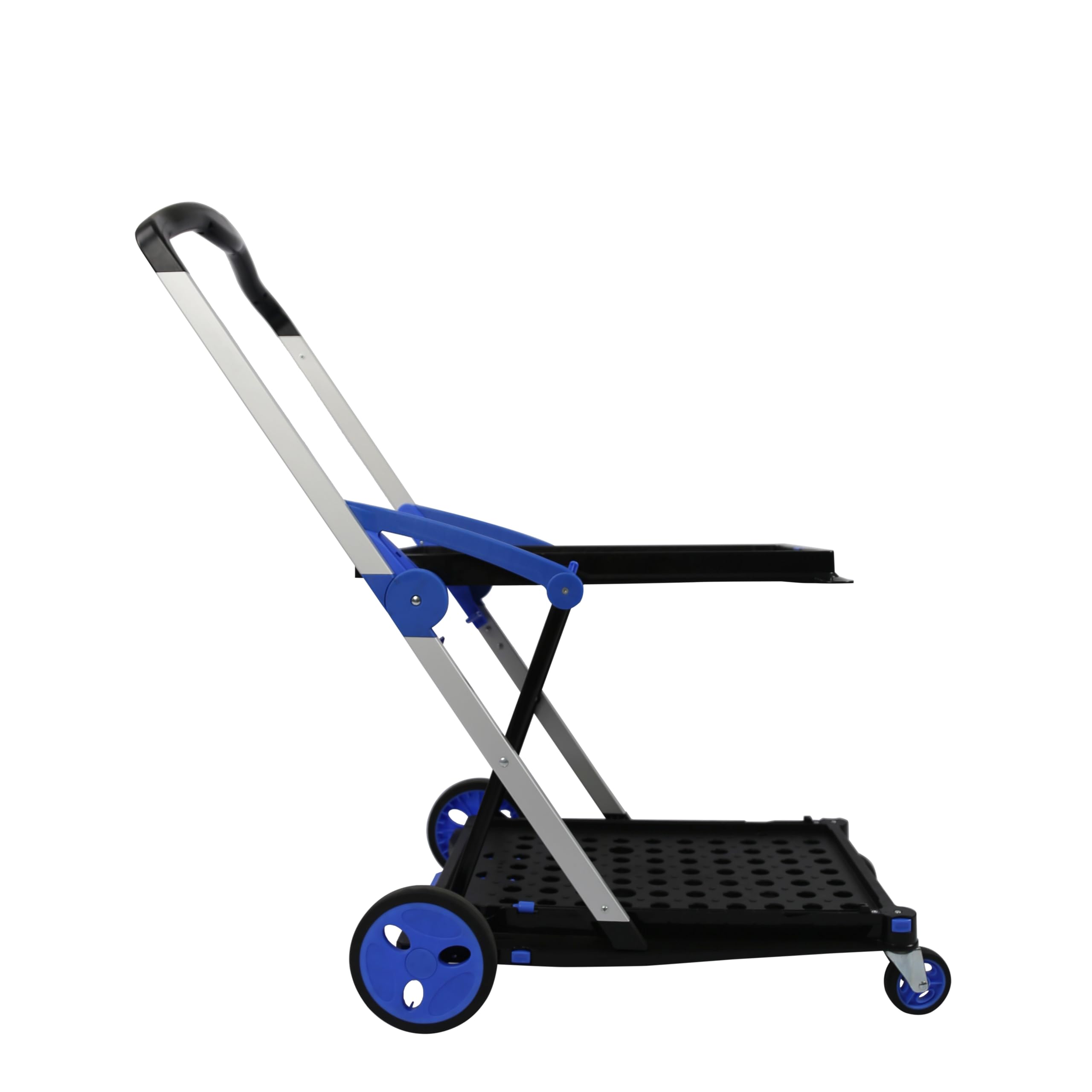 Chariot Repliable Porte bac - 800X610 X ht 1060mm alu + PP