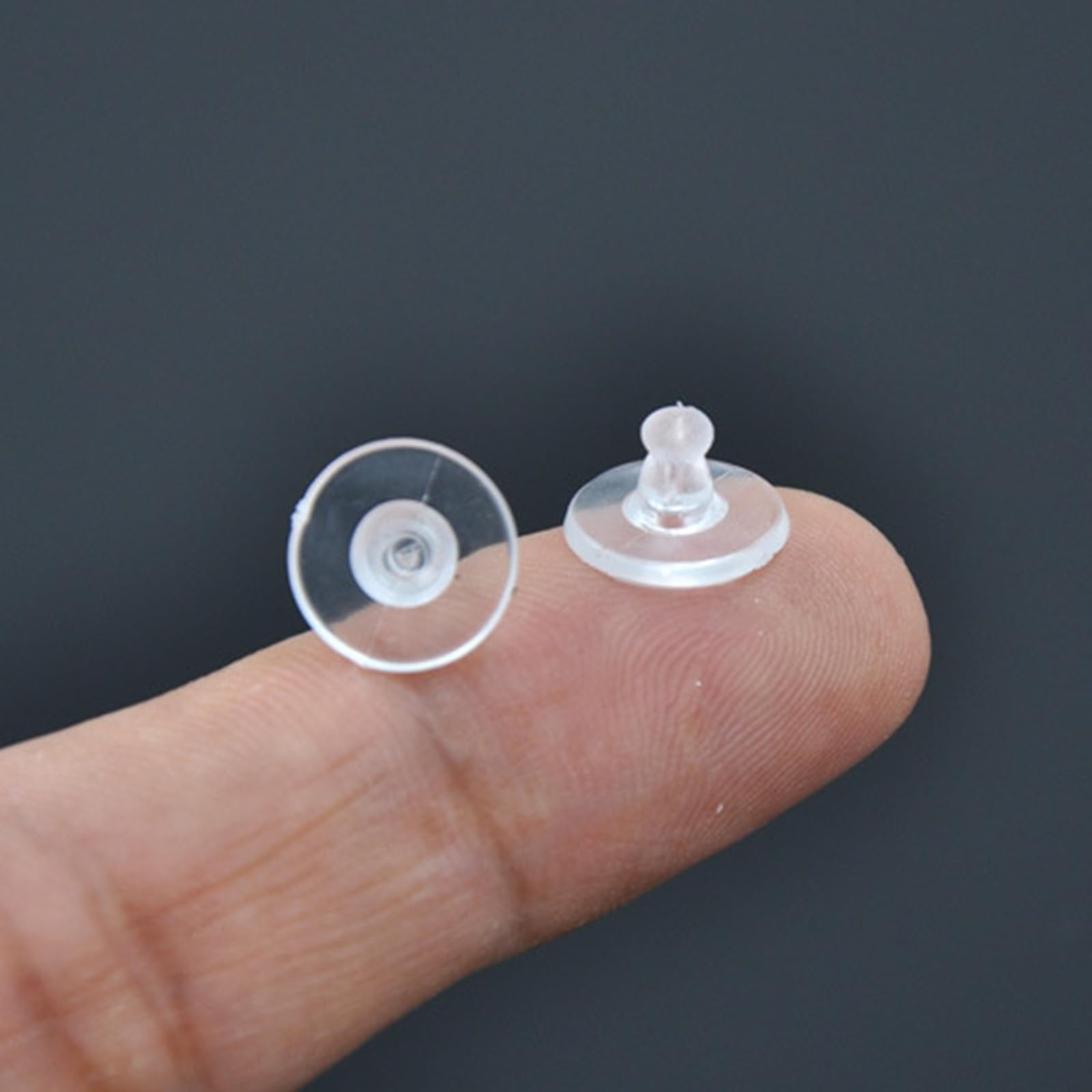 100 Tappi Per Orecchini In Silicone Trasparente Tonver - Chiusure A Farfallina Morbide Da 4 Mm - Con Custodia Porta Accessori - Ideali Per Orecchini A Perno - 3