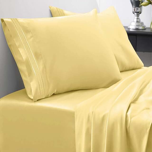 yellow flannel sheets queen
