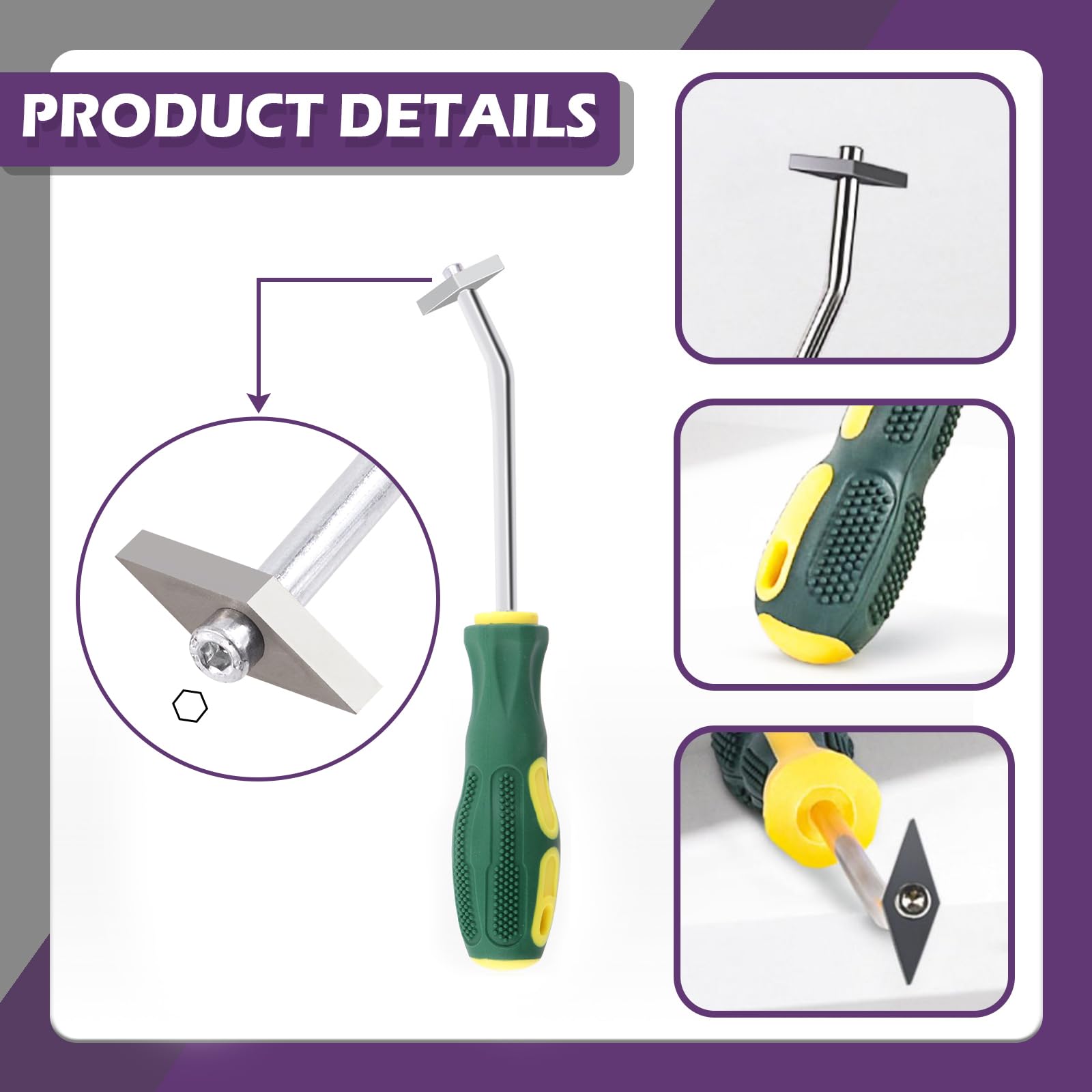 Swpeet 7 pezzi strumento rimozione grout piastrelle con lame extra e kit supporto