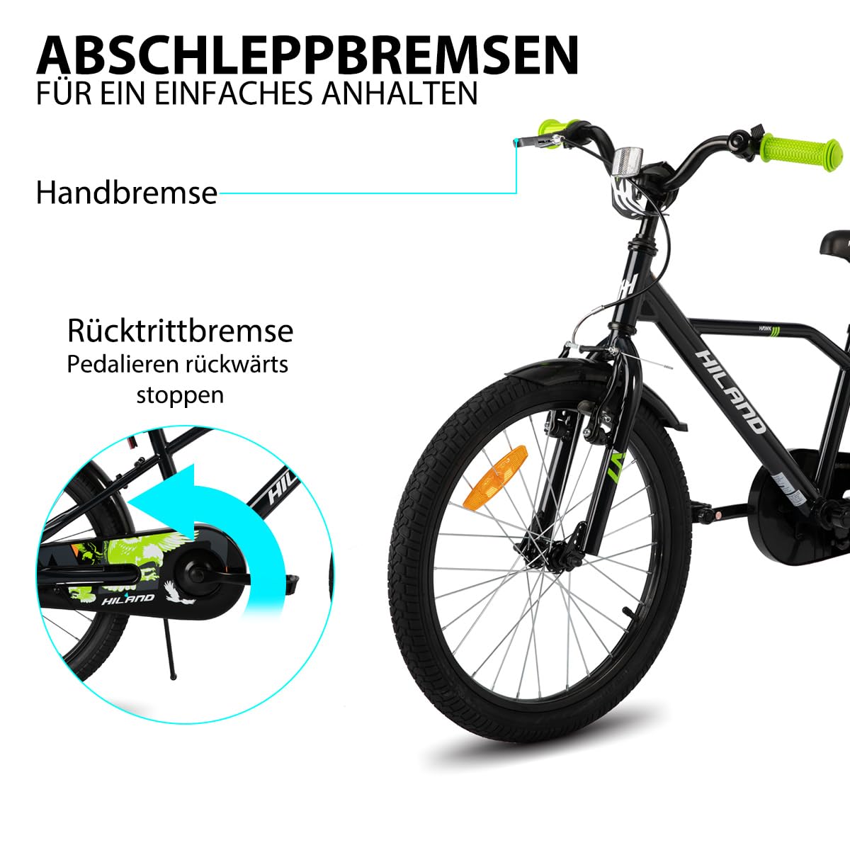HILAND Vélo pour fille de 3,4,5 ans Violet 12 avec roues stabilisatrices Frein à main Frein à rétropédalage Porte-bagages HILAND Vélo pour fille de 3,4,5 ans Violet 12 avec roues stabilisatrices Frein à main Frein à rétropédalage Porte-bagages