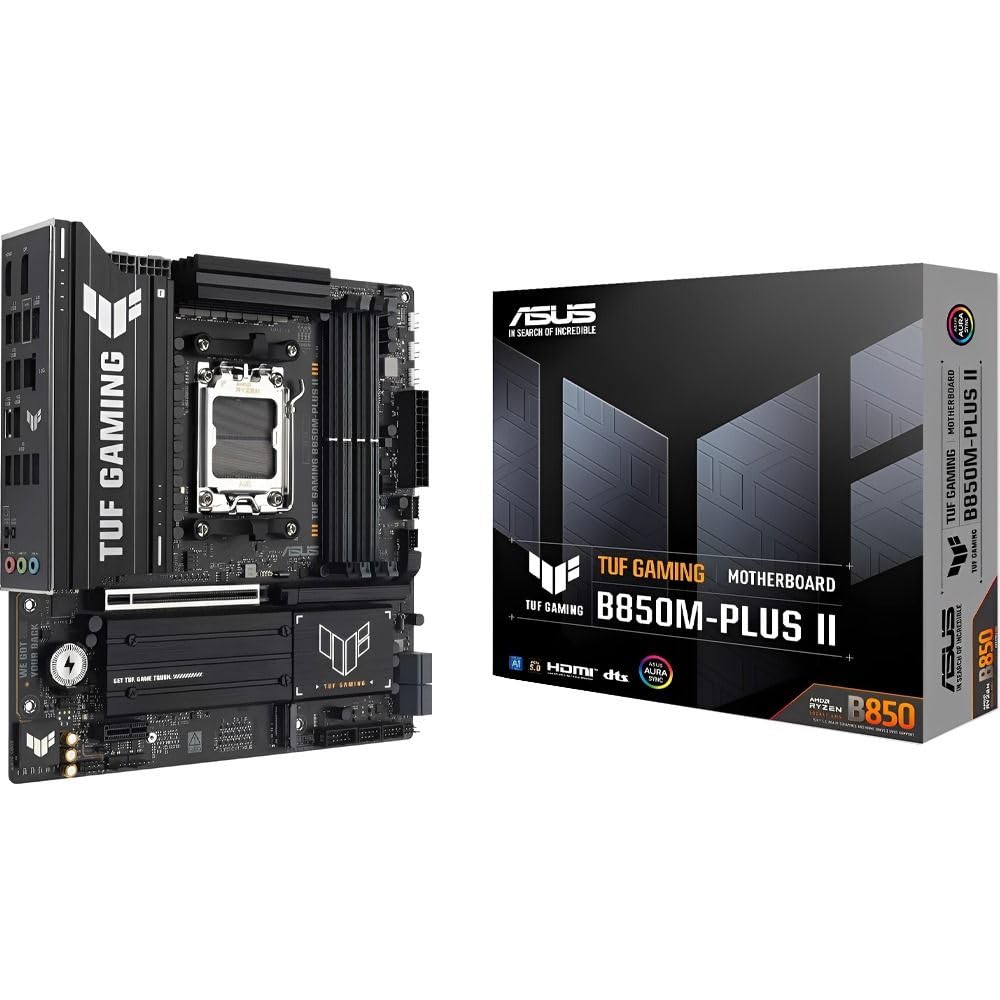 ASUS TUF Gaming B850M-PLUS II, Placa-Mãe Micro-ATX, Soquete AM5