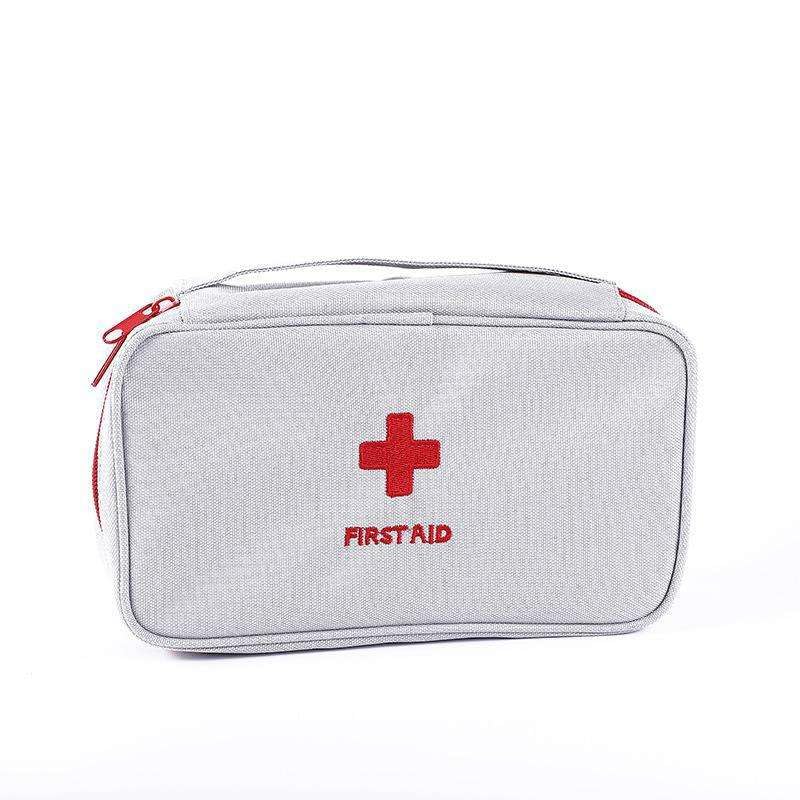 Image of Sumiko First Aid Kit Bag | Medicine Storage Box | Multi-Utility With Handle | Portable & Spacious Emergency Kit Organizer With Mesh Pouch & Elastic Loops | Perfect For Travel Camping Home Gift (White)