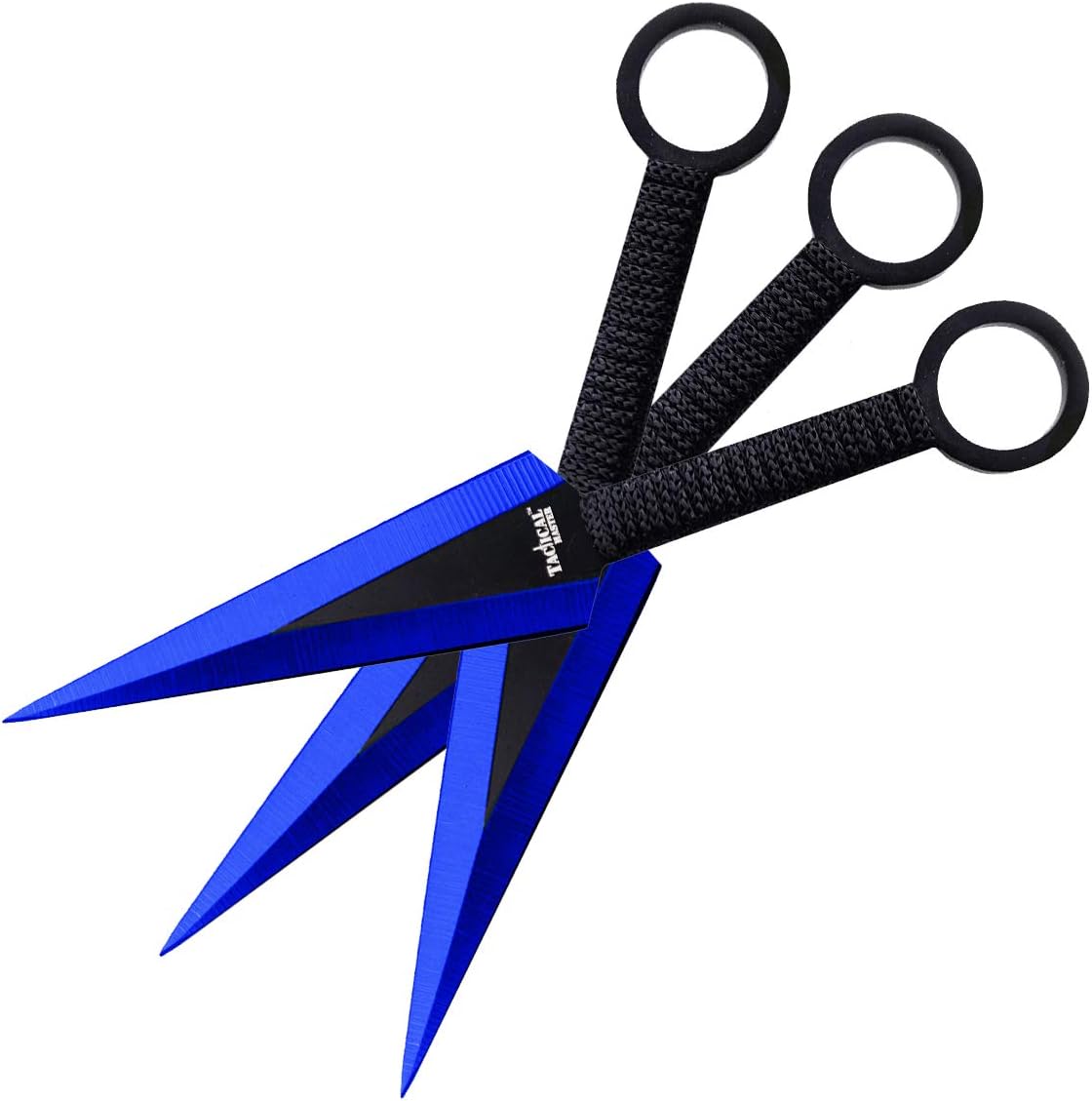 3 Piece Stainless Steel Decorative Machete and Knife Set with Sheath – Outdoor Utility and Camping Display Collection for Adventure Enthusiasts and Collectors - Blue-34