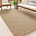 Produktbild the carpet Kansas - robuster In- und Outdoor Teppich im natürlichen Jute-Look, wetterfest, geeignet für Terrasse und Garten, Raute, 80 x 150 cm