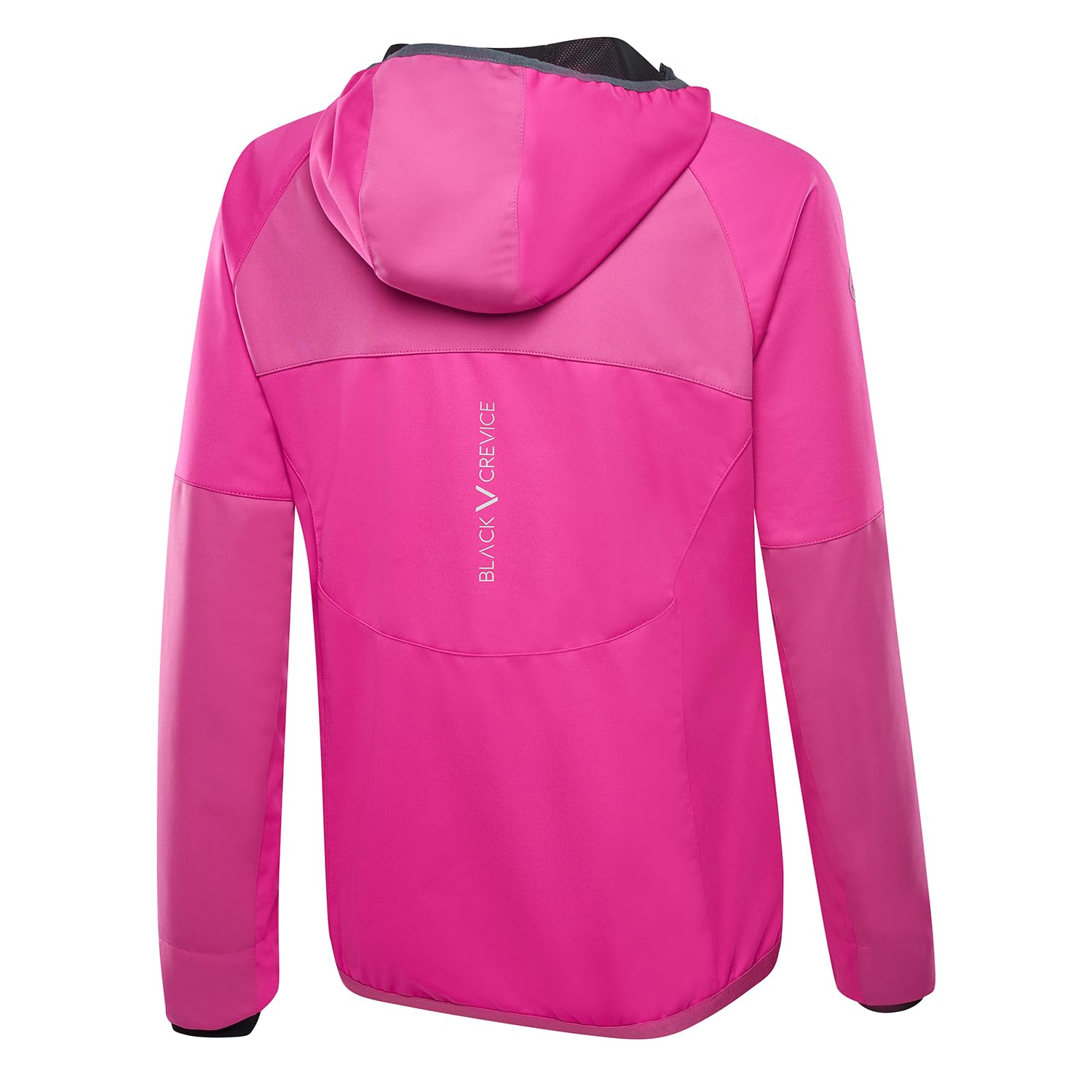 Black Crevice Damska kurtka softshell z kapturem, 10 000 mm słupa wody, 10 000 g/m², oddychająca I rozciągliwa kurtka outdoorowa – idealna na wędrówki i jazdę na rowerze