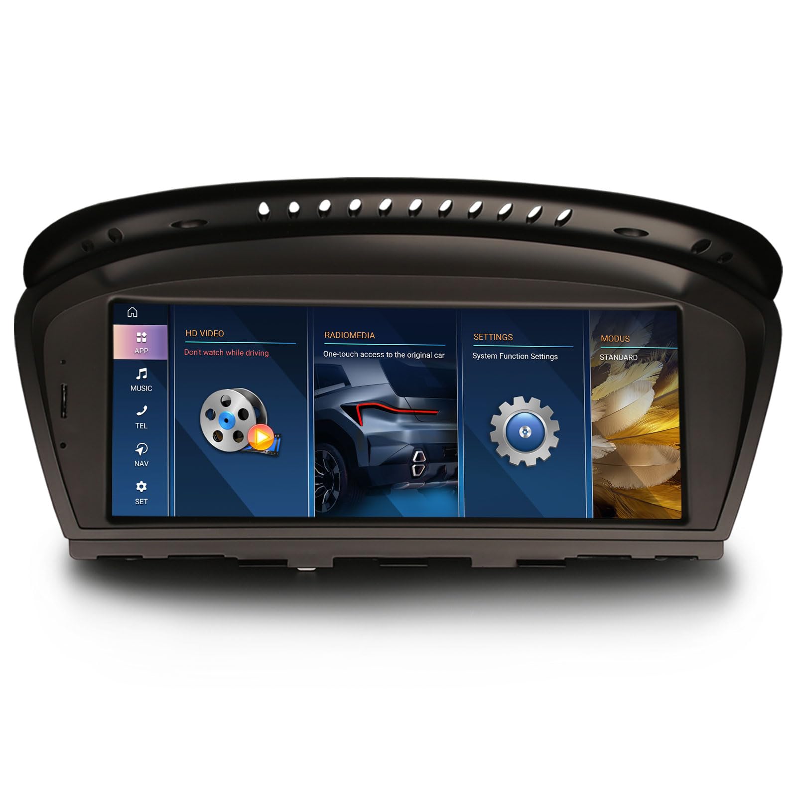 8,8" IPS Qualcomm 8 Kern 8GB RAM 128GB ROM Android 16 DAB+ Autoradio für BMW 3er E90 E91 E92 E93 5er E60 E61 6er E63 E64 2005-2008 CCC GPS Navigation CarPlay Android Auto WiFi USB Bluetooth SWC iDrive