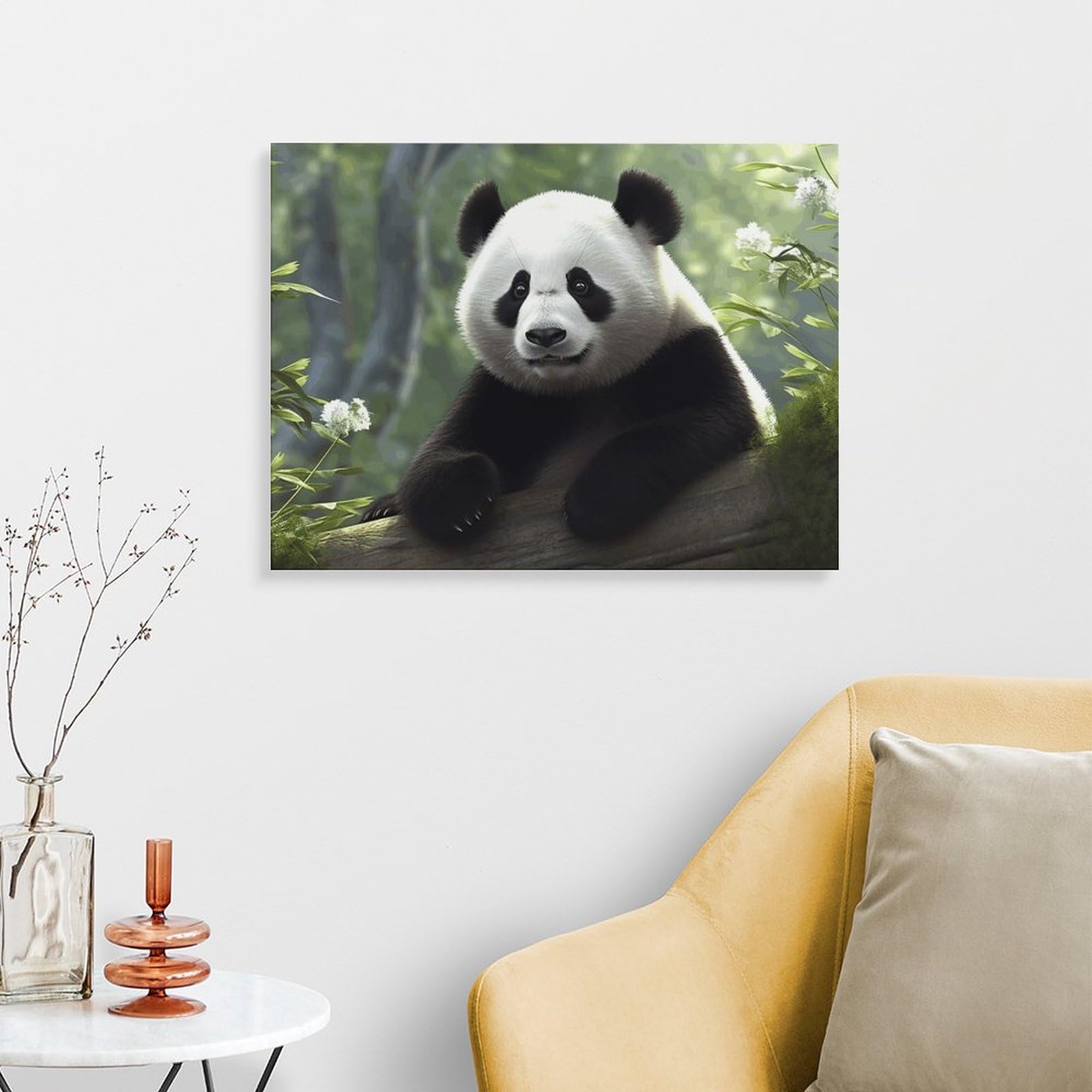Kit de peinture numérique, joli panda imprimé adulte, kit de peinture par numéros pour débutants, kit de peinture à faire soi-même