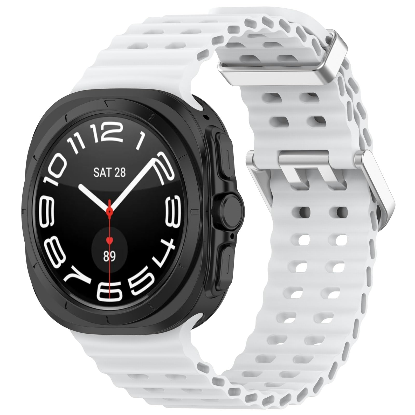 Lot de 3 bracelets de rechange en silicone souple pour Galaxy Watch 7 Ultra 47 mm