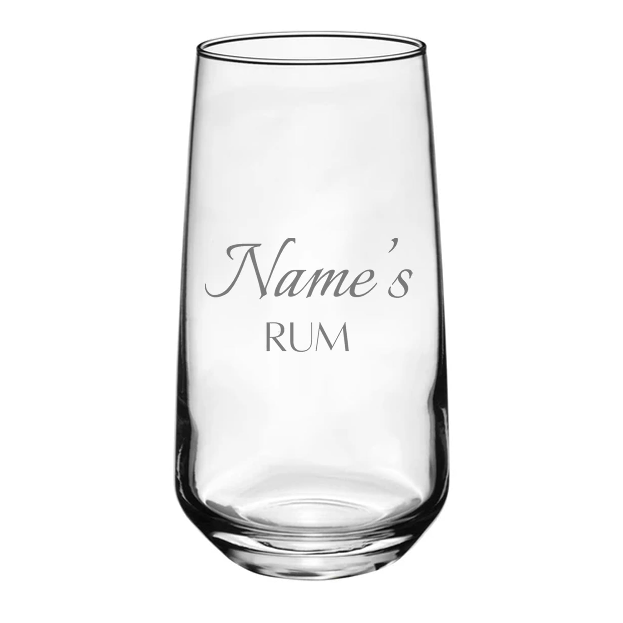 Always Looking Good Personalised Name's Rum Engraved Novelty Hiball Tumbler Glass Customised with Any Name for Any Occasion, Laser Engraved Rum Gifts for Women & Men Custom Glass (Large Tallo)