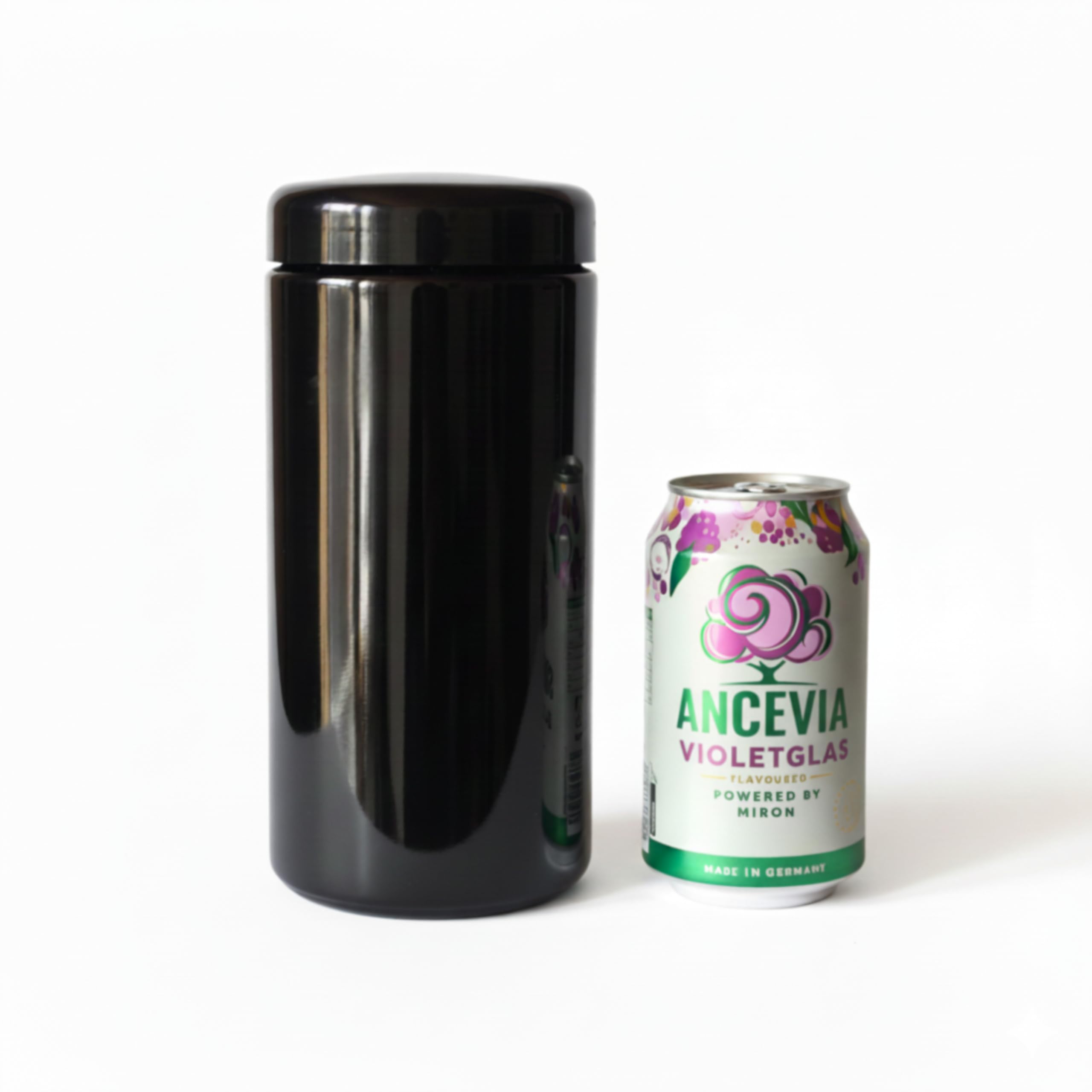 ANCEVIA Zestaw 6 Słoików z Fioletowego Szkła 1000 ml – Duże Hermetyczne Pojemniki Premium z Ochroną UV | Szkło Typu Miron na Makaron, Kawę i Musli | Wyprodukowano w Niemczech