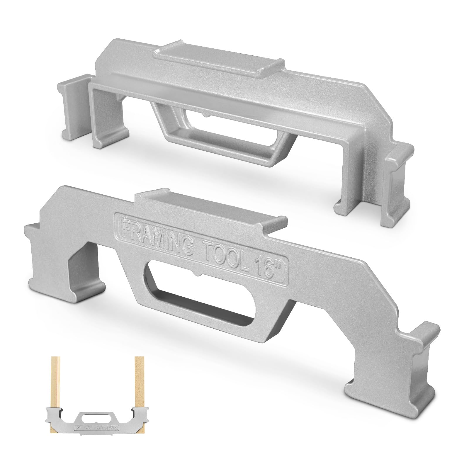 Arrtzan Framing Tools, 16 Inch Precision Stud Layout Tool, On-Center Framing Jig Made of Cast Aluminum, Framing Spacing Tool for Walls, Floors, Windows, Roofs or Ladders Measurement