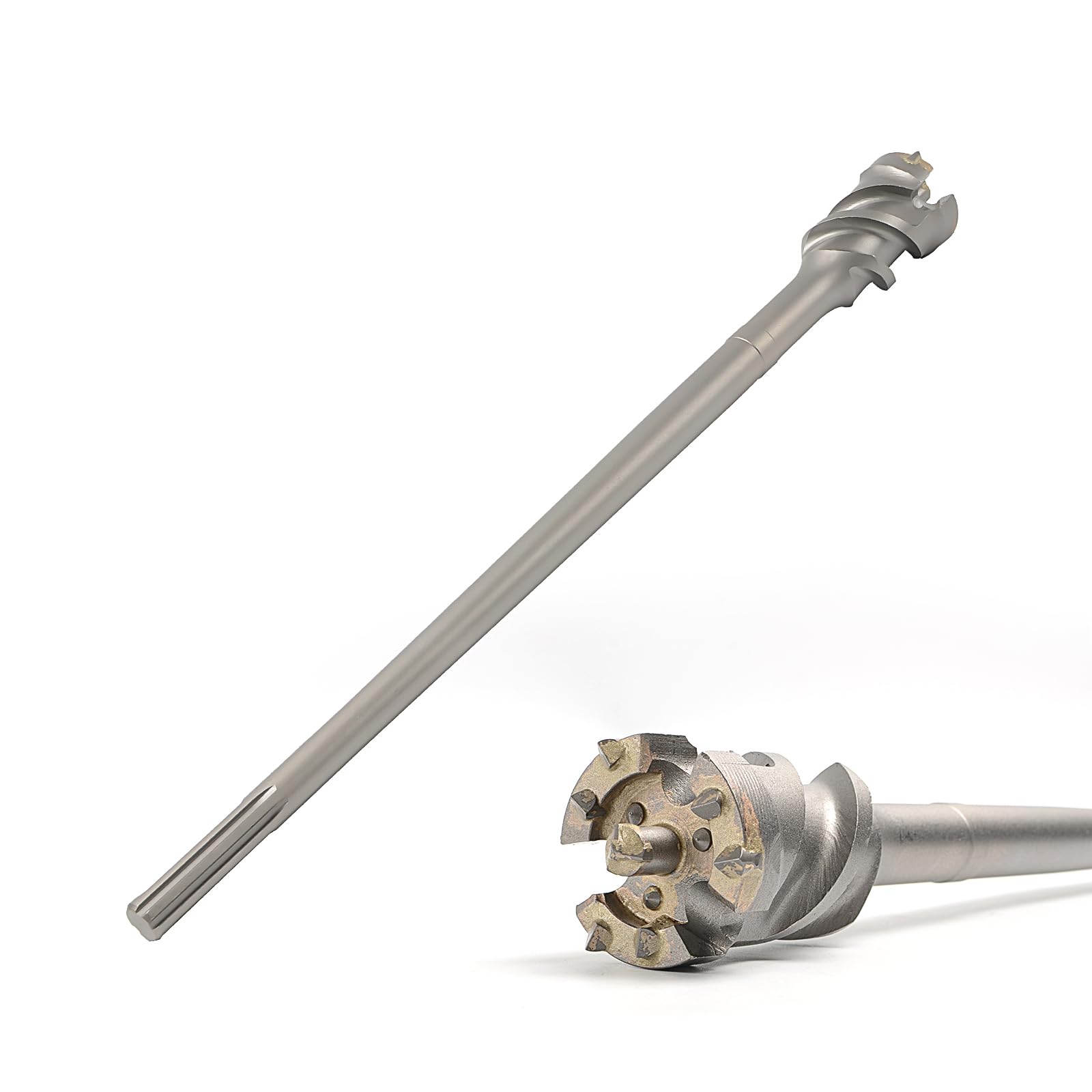 2-1/6 in. Break Through Drill Bit, 2-1/6 in. x 21-2/3 in. Carbide Tipped Hole Saw Bit with Storage Tube, SDS MAX Shank, Tools for Concrete Brick Stone