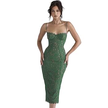 Amazon.com: HGKPFGTF Women Spaghetti Strap Lace Dress