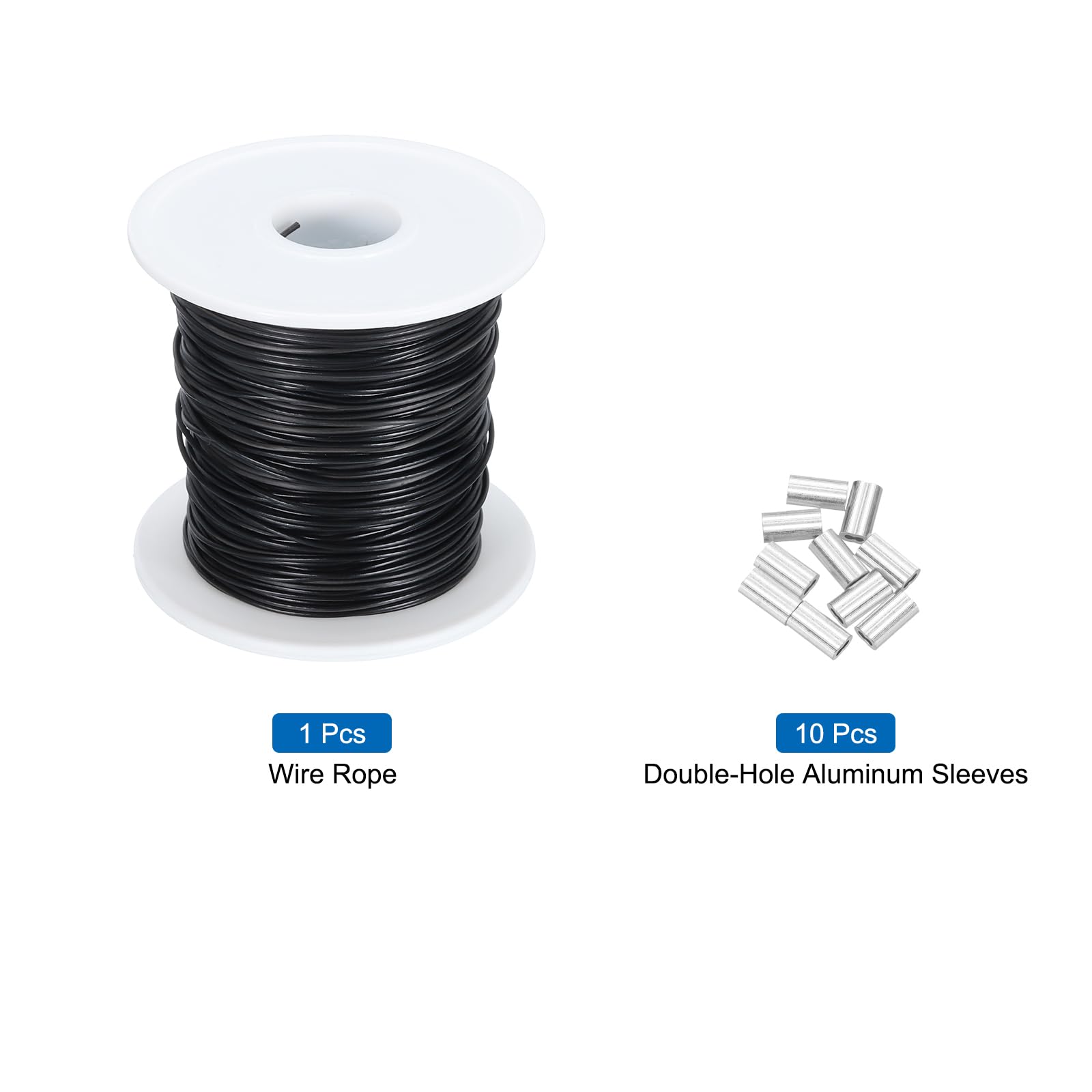 Cavo Acciaio Rivestito Kit, Filo In Acciaio Inox Cavo Intrecciato, Fune Kit Appendere Cavo Ganci Cavi, Fune Tenditore, Per Appendere Quadri, Lamp, Filo Stendibiancheria, Tende, Giardino (15m