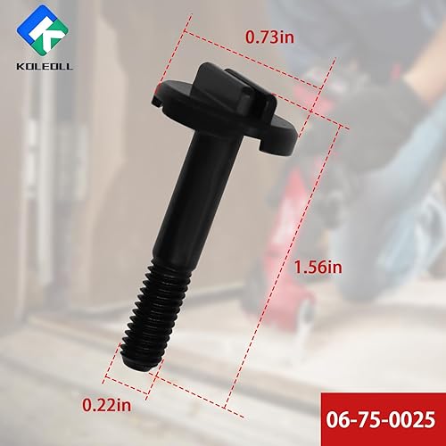 Miniatura 2 de KOLEOLL 06-75-0025 Tornillo de almohadilla de respaldo de hoja compatible con Milwaukee M18 2626-20 F40A y F40B Multi-Tool Longitud total 1.575 in