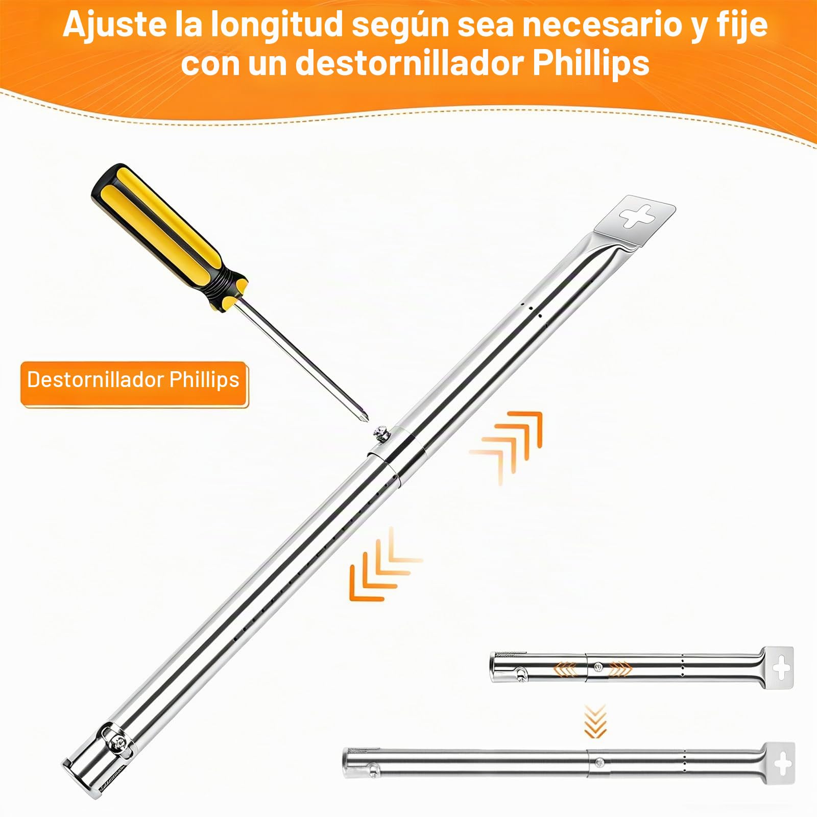 GFTIME 42204 30,5cm a 44,5 cm Universal Quemador Barbacoa de Gas Piezas de Repuesto para FirePlus, Fire Mountain, Char-Broil,Tubo Quemador Barbacoar para Cosmo Y Otros Parrilla Barbacoa(3 Piezas)