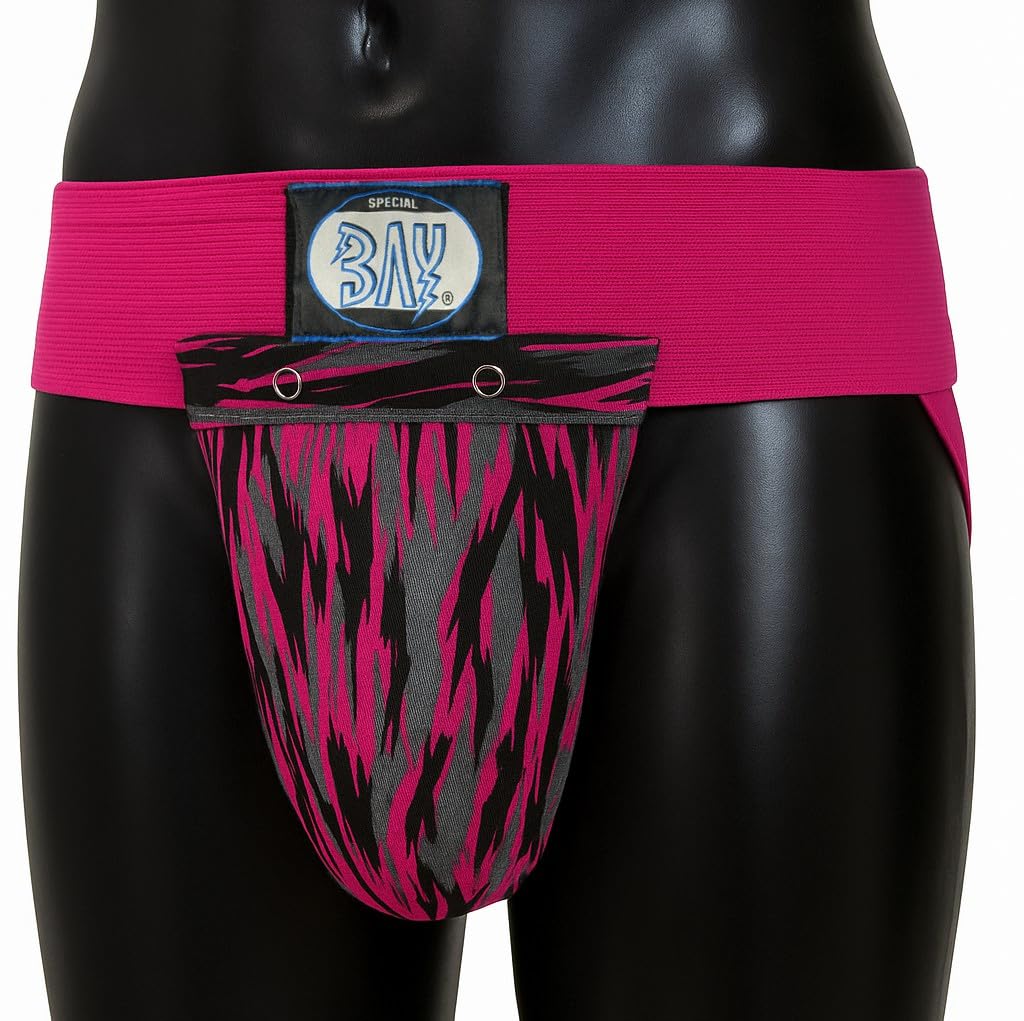 BAY Camouflage Damen Tiefschutz 3-Option Soft Frauen Kinder Lady pink rosa Magenta, XS S M L XL Tiefschützer Unterleibschutz Suspensorium Budo Kampfsport Kickboxen Muay Thai Thaiboxen TKD Taekwondo