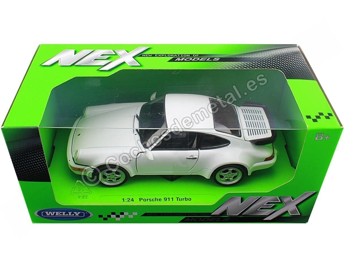 Porsche 911 964 Turbo Coupé Noir 1988-1994 – Modèle Voiture 1/24 Die-Cast Welly, Portes Ouvrantes, 19 Cm