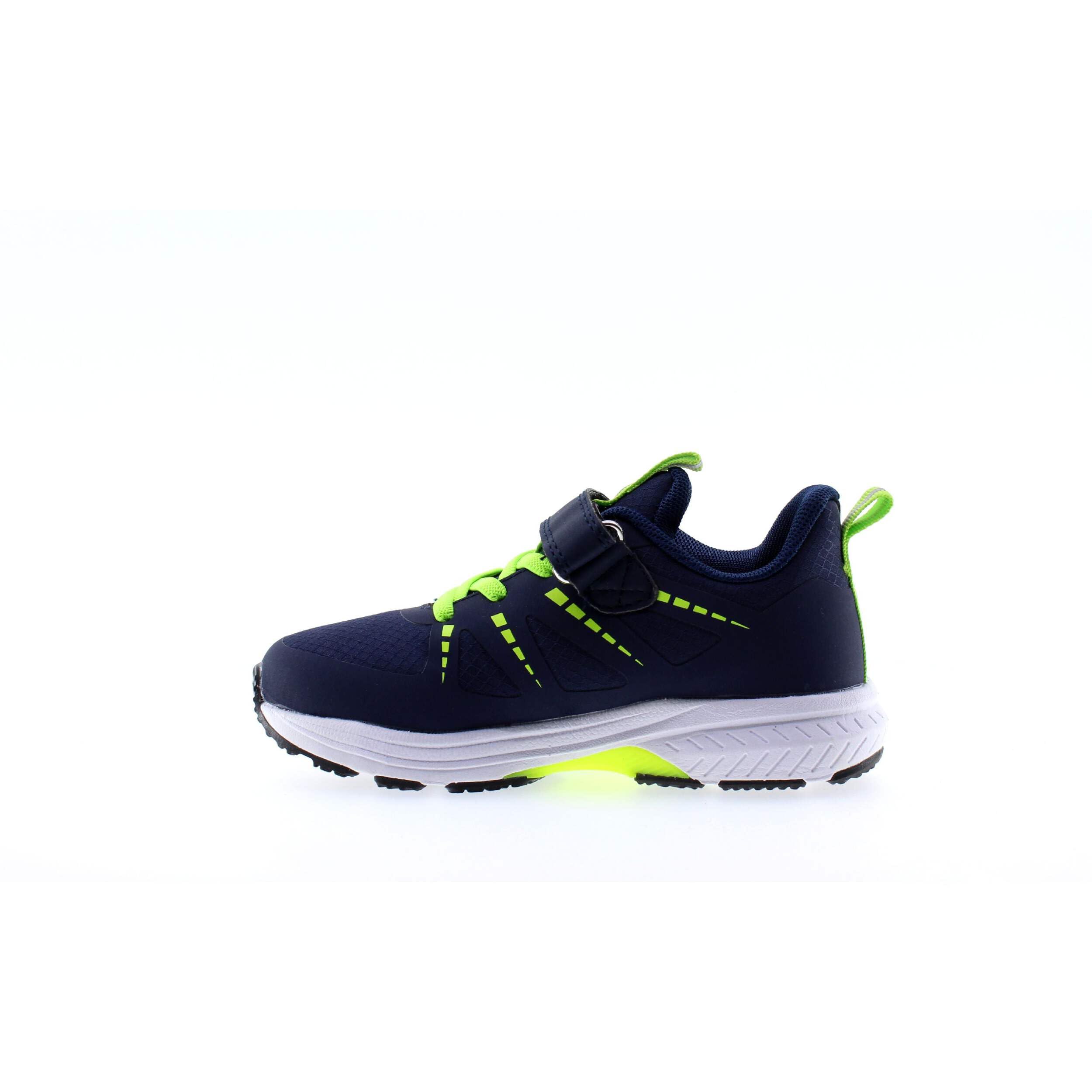 Scarpa Sportiva Modello IMAA3805 Blu Giallo Neon a Lacci Elastici e Strappo (Blu/Giallo/Neon, Sistema Taglie Calzature EU, Bambino Piccolo (2-5 Anni), Uomo, Numero, Media, 28)