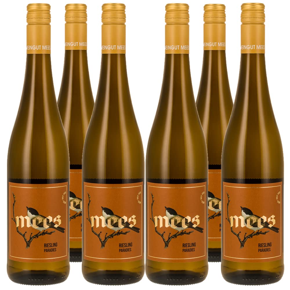 WEINGUT MEES Riesling Trocken 2022, Kreuznacher Paradies - Nahe Hochwertiger Prämierter Weißwein aus Deutschland Paket (6 x 750 ml) 100% Riesling